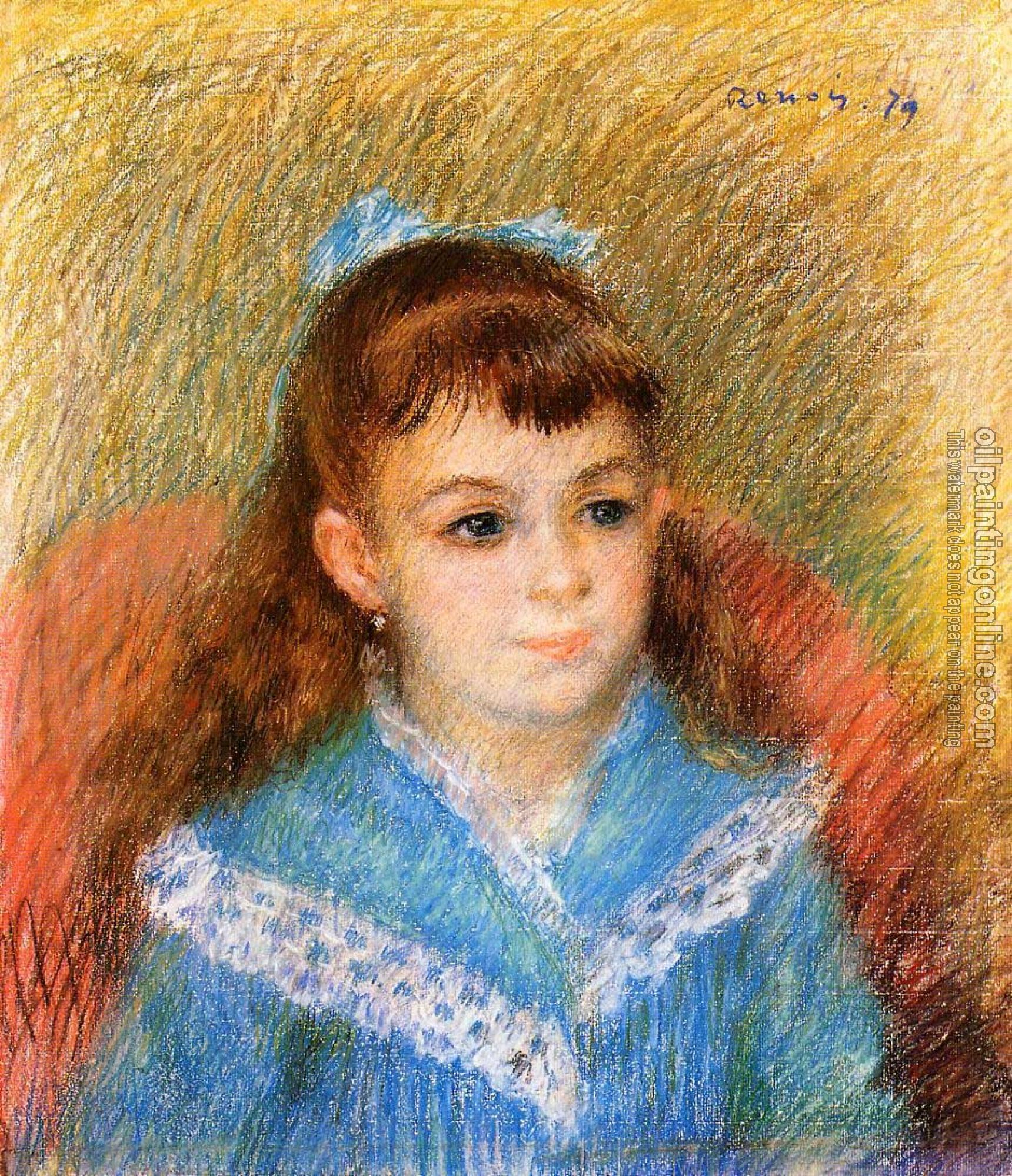 Renoir, Pierre Auguste - Portrait of a Young Girl, Elizabeth Maitre